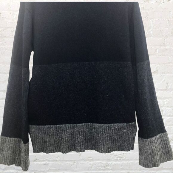 Maria Cher Sweater 1/US S Black Gray Colorblock Angora Wool Cowl Neck Argentina - Picture 8 of 16